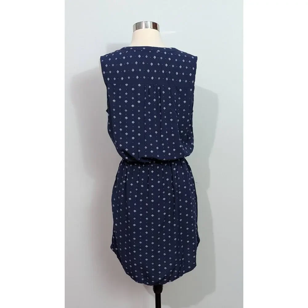 Gap Blue Drawstring Shirt Dress